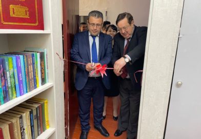 Торжественном открытии новой библиотеки в помещении издания Правительства Республики Таджикистан «Народная газета»